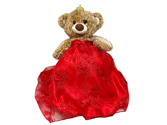 15" Quinceanera Last Doll Bear - Baby Rose Dress