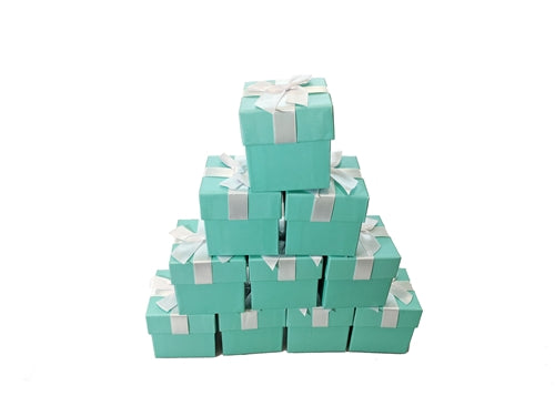 3" Jewelry Gift Favor Boxes - Robins Egg Blue (12 Pcs)