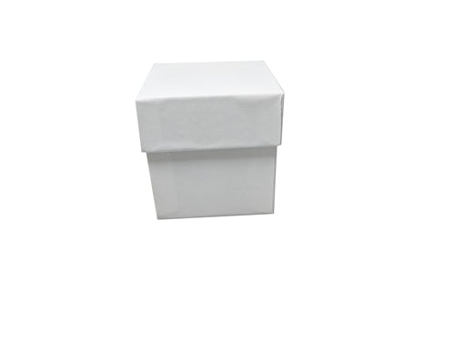 3" Plain White Jewelry Gift Favor Boxes - White (12 Pcs)