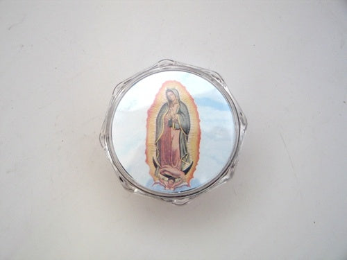 19" Scented Rose Petal Rosary w/ Favor Box - Virgin de Guadalupe (12 Pcs)