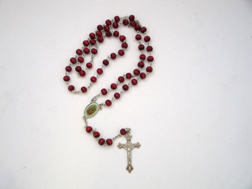 Load image into Gallery viewer, 19&quot; Scented Rose Petal Rosary w/ Favor Box - Virgin de Guadalupe (12 Pcs)
