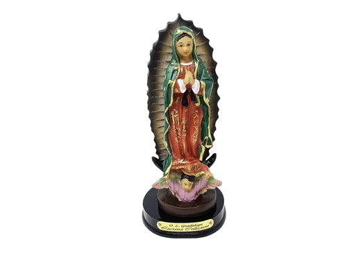 5" Guadalupe on Wood Base - Luciana Series (1 Pc)