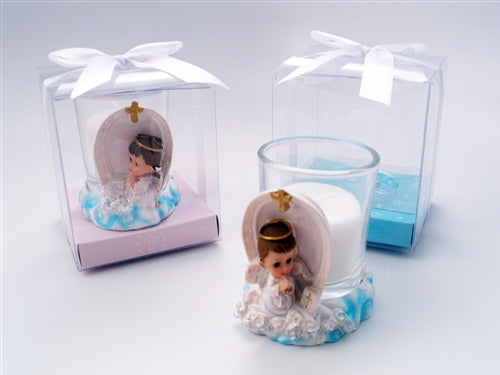 3.25" Angel Votive Candle & Holder Favor (With Gift Box) (12 Pcs)