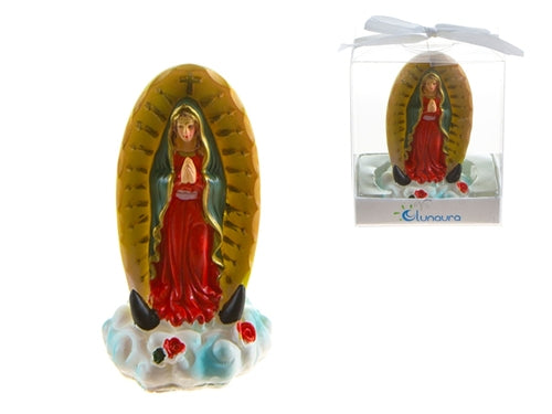 4" Poly Resin Virgen de Guadalupe Favor (With Gift Box) (12 Pcs)
