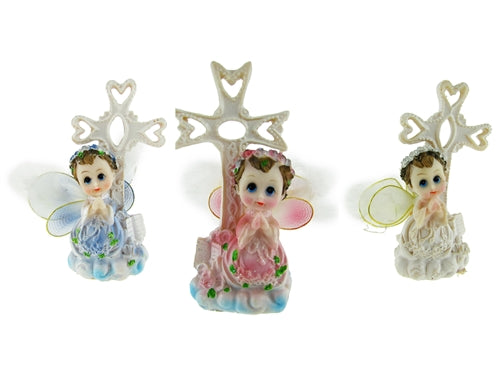 4" Poly Resin Angel Figurine (12 Pcs)