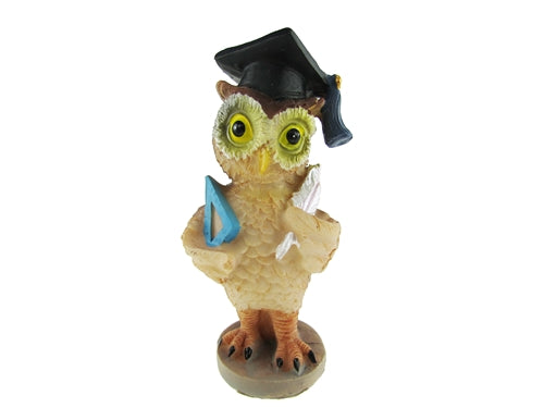 Load image into Gallery viewer, 4.5&quot; Poly Resin Graduation Owl Figurine Favor (12 Pcs)
