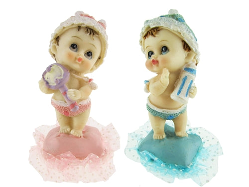 3.25" Poly Resin Baby Figurine Favor (12 Pcs)