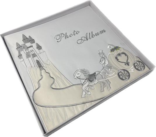 Premium Satin Embroidered -"Photo Album"- Cinderella Design (1 Pc)