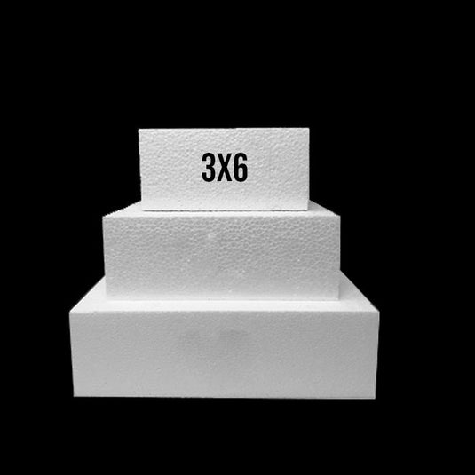 Foam Dummy Cakes - SQUARE- 3H" x 6" (1 Pc)
