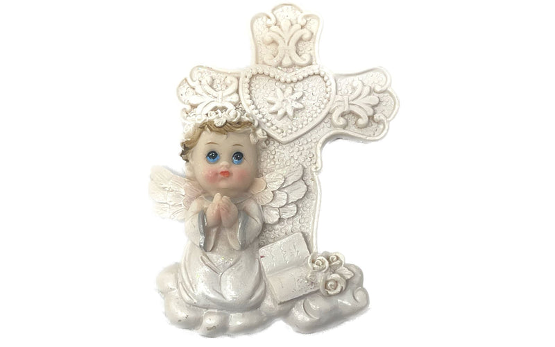 Load image into Gallery viewer, CLEARANCE - 3&quot; Praying Angel w/ Cross Magnet (12 Pcs)
