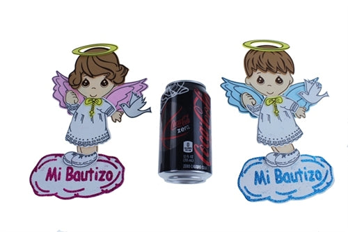 9.5" Angel w/ Halo, Dove & "Mi Bautizo" Fomi (10 Pcs)