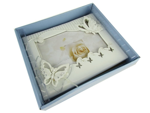 Premium Quinceanera Butterfly PICTURE FRAME Guest Book (Spanish) (1 Pc)