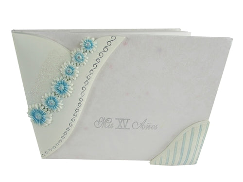 Premium Quinceanera Sunflower Design Guest Book (Spanish) (1 Pc)