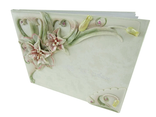 Premium Quinceanera Tiger Lily Design Guest Book (Spanish) (1)