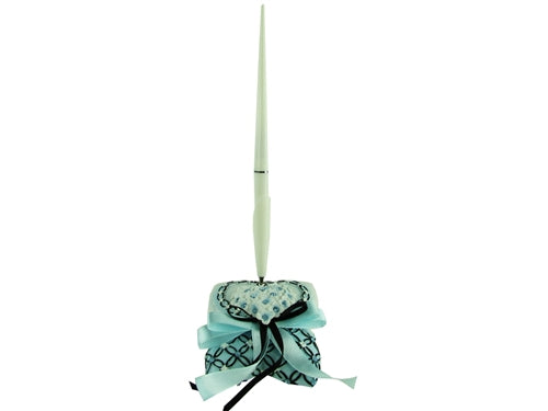 Load image into Gallery viewer, Premium Satin &amp; Diamond Floral Design Pen Set (1 Set)
