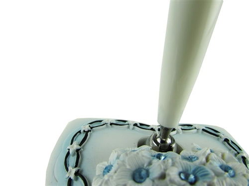 Load image into Gallery viewer, Premium Satin &amp; Diamond Floral Design Pen Set (1 Set)
