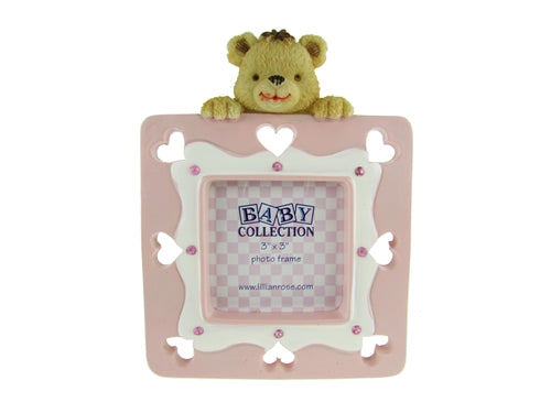 CLEARANCE - 5.25" Teddy Bear Picture Frame / Place Card Holder Favor (12 Pcs)