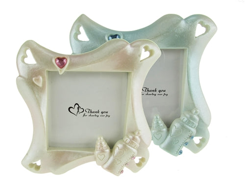 CLEARANCE - 3.75" Baby Bottle Picture Frame Favor (12 Pcs)