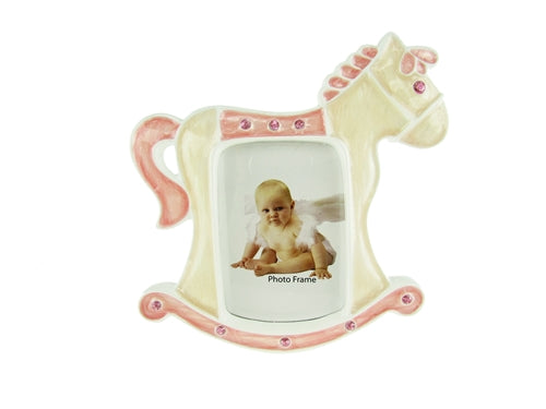 CLEARANCE - 5" Rocking Horse Picture Frame Favor (12 Pcs)