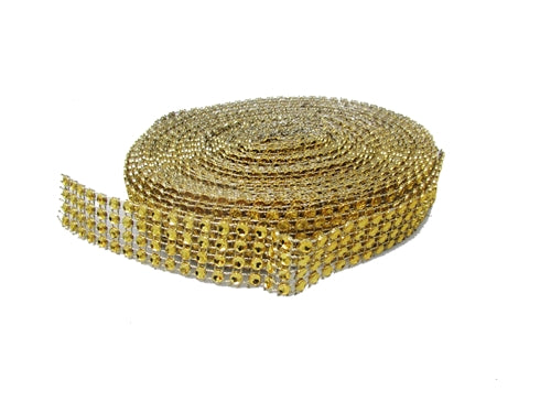 Load image into Gallery viewer, 1&quot; Diamond Mesh Bead Roll - 4 line (10 Yds)
