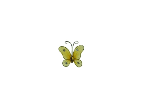 1" Sheer Butterflies w/ Wired Edge (12 Pcs)