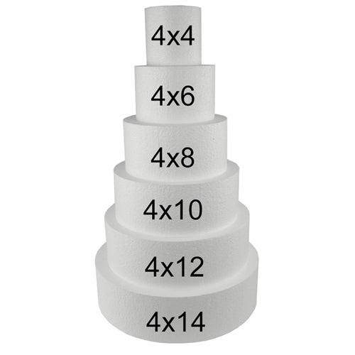 Foam Dummy Cakes - Round - 4"H x 6" (1 Pc)