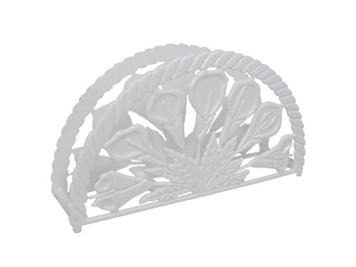 7" Plastic Party Napkin Holders - Floral Design (12 Pcs)