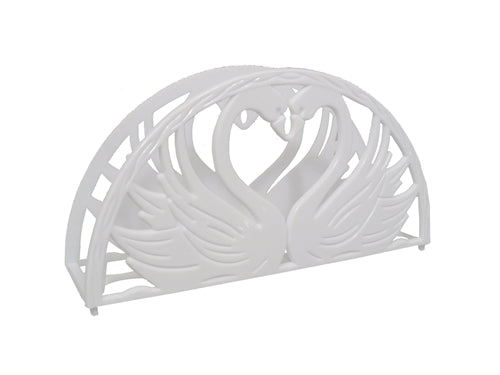 7" Plastic Party Napkin Holders - Double Swan Heart Design (12 Pcs)