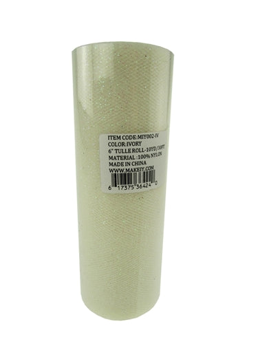 Load image into Gallery viewer, 6" GLITTERED Tulle Rolls (10 Yards)
