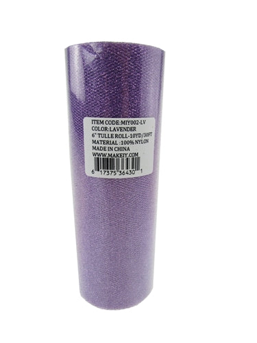 6" GLITTERED Tulle Rolls (10 Yards)