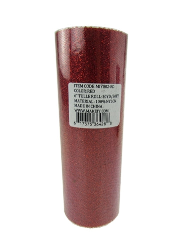 Load image into Gallery viewer, 6" GLITTERED Tulle Rolls (10 Yards)