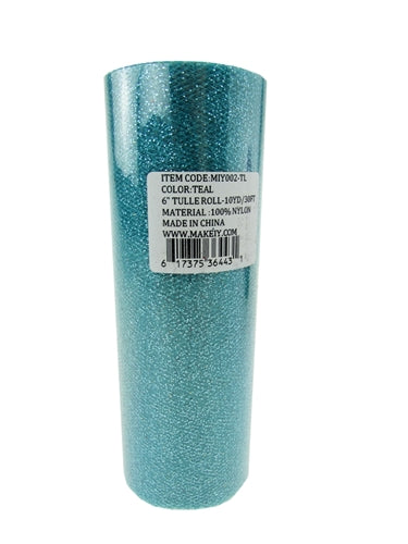 6" GLITTERED Tulle Rolls (10 Yards)