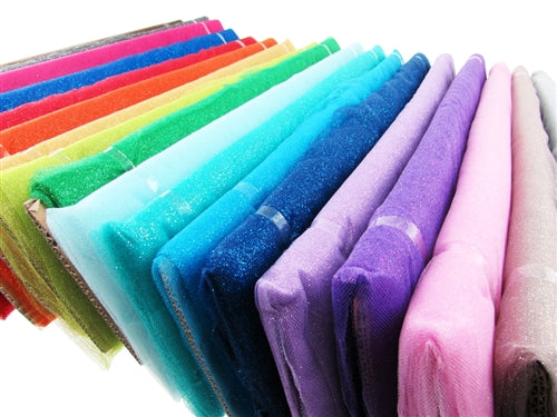 Load image into Gallery viewer, 54" x 10 Yards Iridescent SPARKLING Glitter Tulle Bolt (1 Pc)