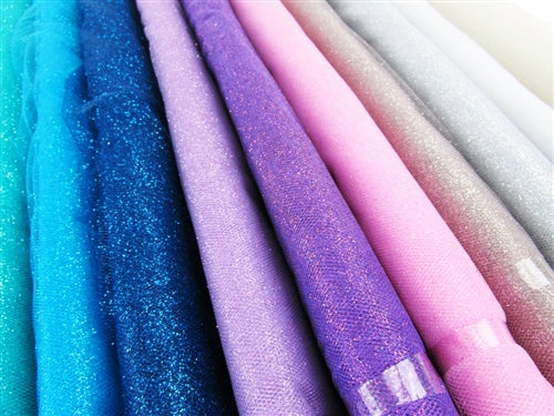 Load image into Gallery viewer, 54" x 10 Yards Iridescent SPARKLING Glitter Tulle Bolt (1 Pc)