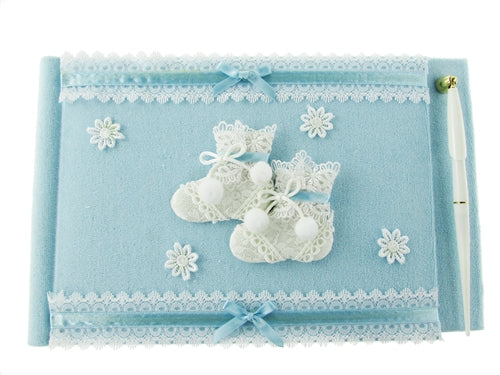 Load image into Gallery viewer, Premium Cloth Baby Shower &quot;Bootie&quot; Guest book w/ Pen (1 Pc)
