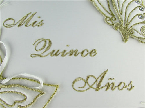 Premium Satin MIS QUINCE ANOS - Guest Book - Butterfly (1)