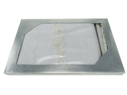 Load image into Gallery viewer, Premium Satin WEDDING Guest Book - Elegant Floral #2 (1 Pc)
