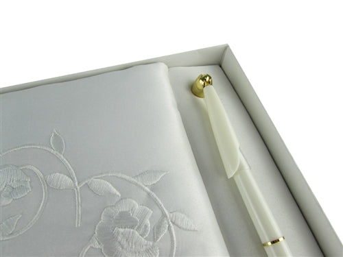 Load image into Gallery viewer, Premium Satin GUEST Book - Elegant Floral (1 Pc)
