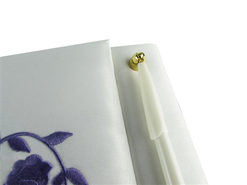 Premium Satin MIS QUINCE ANOS Guest Book w/ Pen - Floral (1 Pc)