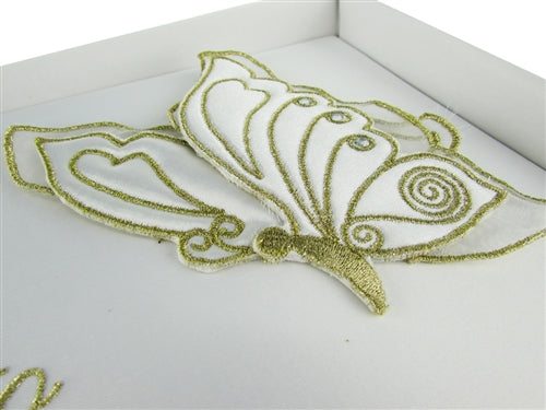 Premium Satin Embroidered - Photo Album - Butterfly Design (1)