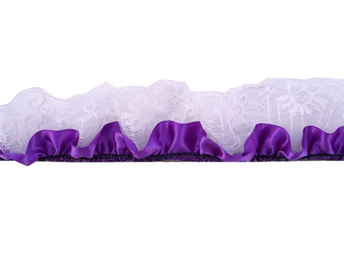 Load image into Gallery viewer, 2" Satin & Lace Trim - Large (5 Yds)