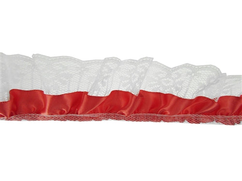 Load image into Gallery viewer, 2" Satin & Lace Trim - Large (5 Yds)