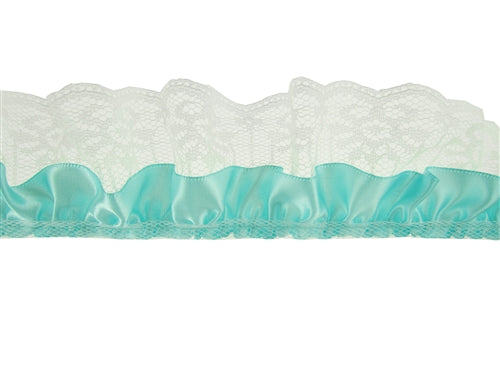 Load image into Gallery viewer, 2" Satin & Lace Trim - Large (5 Yds)