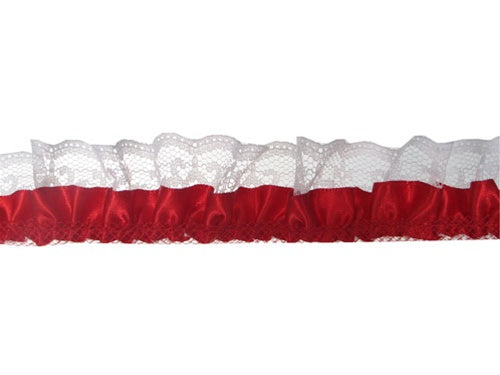 Load image into Gallery viewer, 1.25&quot; Satin &amp; Lace Trim - Medium (5 Yds)
