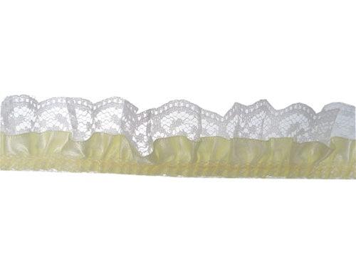 1.25" Satin & Lace Trim - Medium (5 Yds)