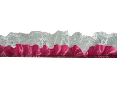 1.25" Satin & Lace Trim - Medium (5 Yds)