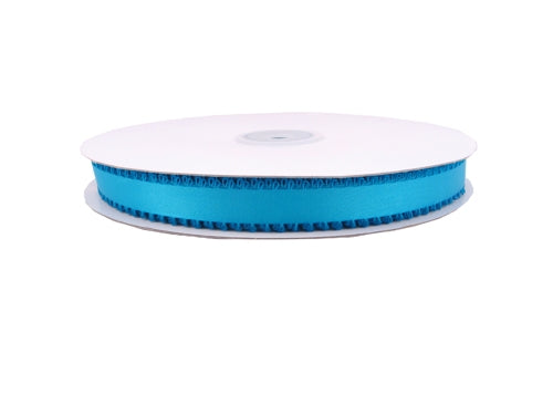 Cinta de picot satinado de 3/8" - Bordes emplumados (50 yardas)