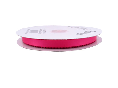 Cinta de picot satinado de 3/8" - Bordes emplumados (50 yardas)