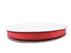 Cinta de picot satinado de 3/8" - Bordes emplumados (50 yardas)