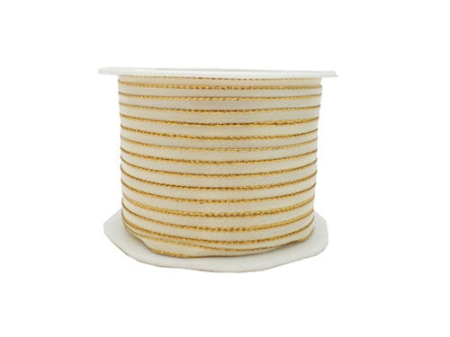 Load image into Gallery viewer, 1/8" Satin Ribbon w/ Metallic Edges (50 Yds)